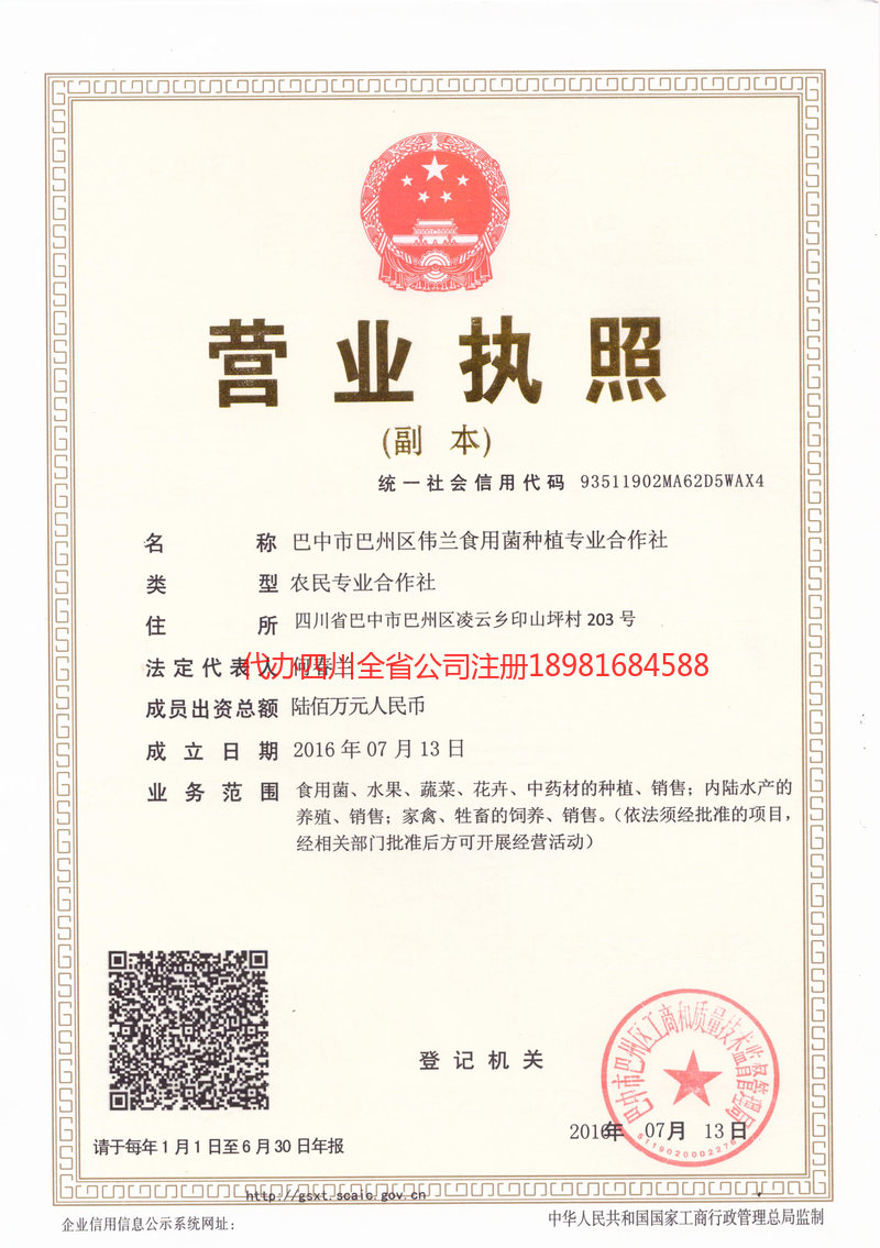 兴义兴义伟兰食用菌种植专业合作社